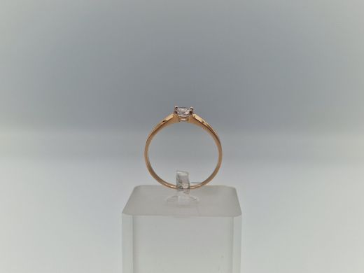 Zelta gredzens ar cirkoniju, 1.8 g, izm. 19.5