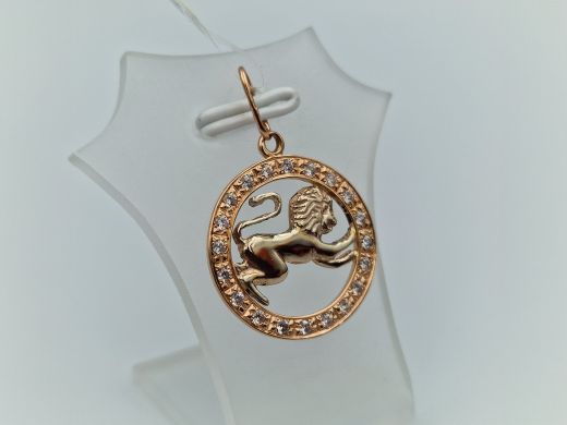 Zelta kulons ar cirkoniju, 2.35 g