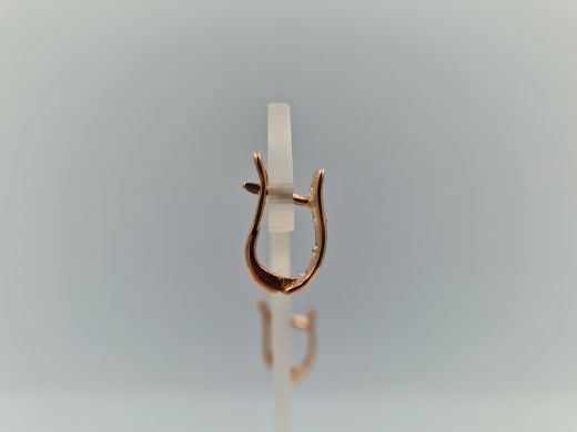 Золотые серьги с цирконом, 2.9 г