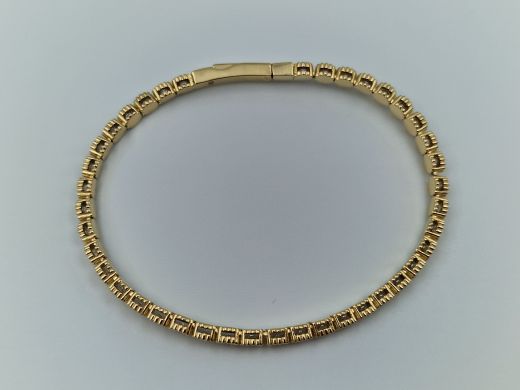 Zelta rokassprādze ar cirkoniju, 7.69 g