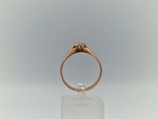 Zelta gredzens ar cirkoniju, 3.05 g, izm. 18.8