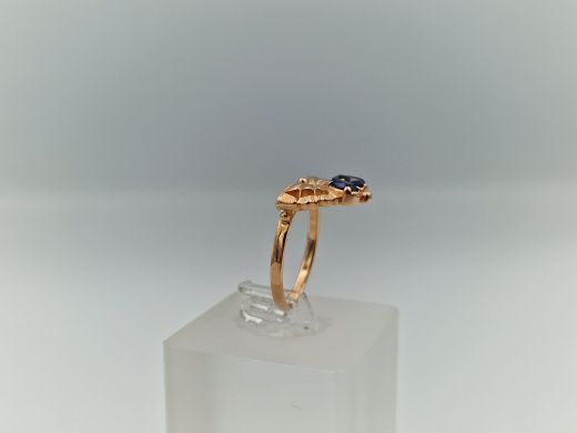 Золотое кольцо с цирконом, 3.83 г, разм. 17