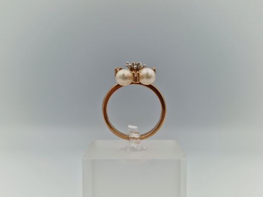 Zelta gredzens ar cirkoniju, 3.72 g, izm. 18