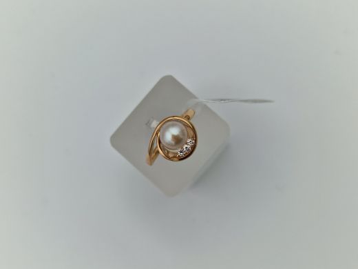 Zelta gredzens ar cirkoniju, 3.81 g, izm. 17.5