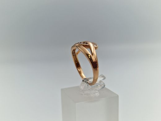 Zelta gredzens ar cirkoniju, 2.43 g, izm. 16.5