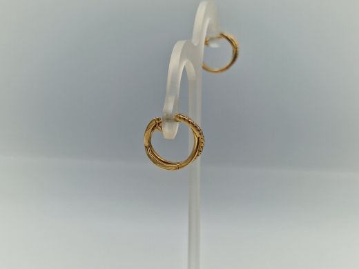 Золотые серьги с бриллиантом, 5.25 г