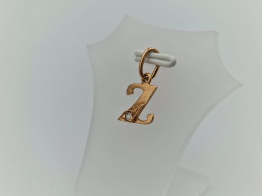 Zelta kulons ar cirkoniju, 0.58 g