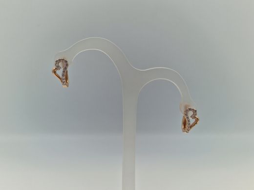 Zelta auskari ar cirkoniju, 3.65 g