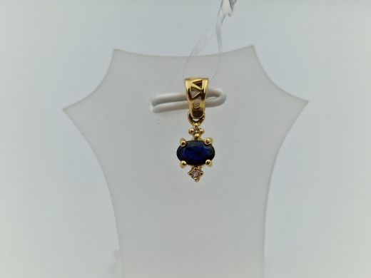 Золотой кулон с цирконом, 0.8 г