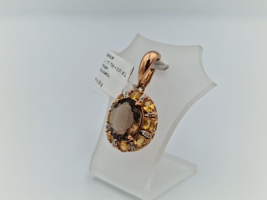 Золотой кулон с цитрином, 4.23 г