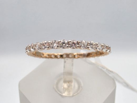 Gold ring with zircon, 1.64 g, size 19.5