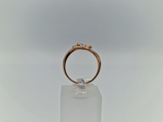 Zelta gredzens ar cirkoniju, 2.37 g, izm. 17