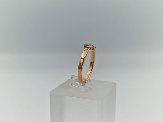 Zelta gredzens ar cirkoniju, 2.44 g, izm. 18.5