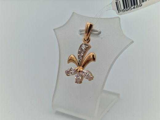 Золотой кулон с цирконом, 2.4 г