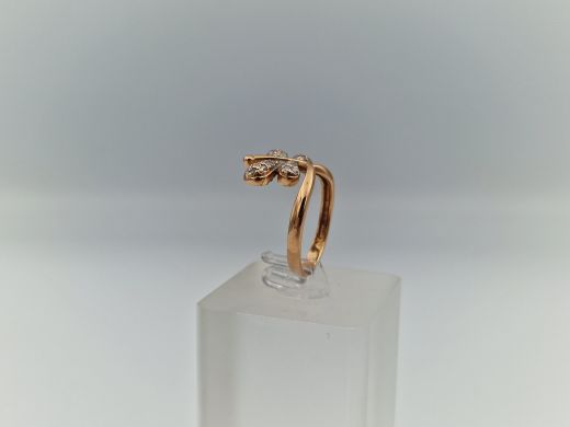 Zelta gredzens ar cirkoniju, 3.42 g, izm. 17.8