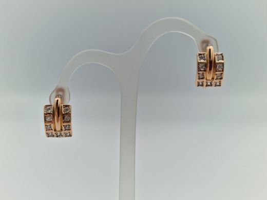 Zelta auskari ar cirkoniju, 2.85 g