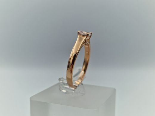 Zelta gredzens ar cirkoniju, 3.54 g, izm. 19.5