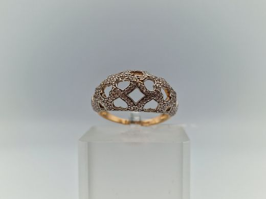 Zelta gredzens ar cirkoniju, 4.19 g, izm. 19