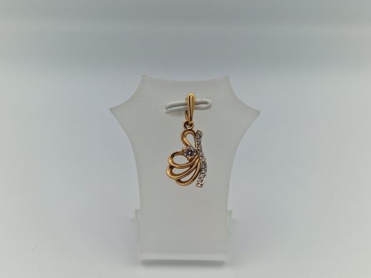 Zelta kulons ar cirkoniju, 1.08 g