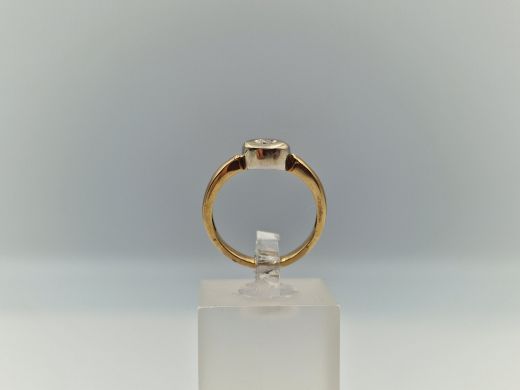 Zelta gredzens ar briljantu, 1.95 g, izm. 15.5