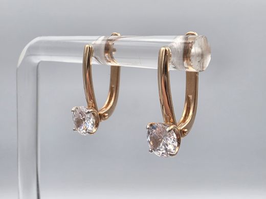 Zelta auskari ar cirkoniju, 2.09 g