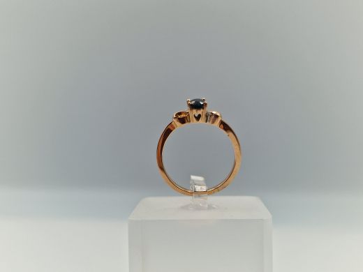 Zelta gredzens ar briljantu, 2.54 g, izm. 17