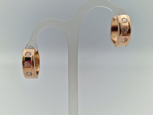 Zelta auskari ar cirkoniju, 3.25 g