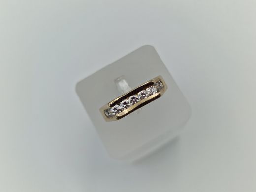 Zelta gredzens ar cirkoniju, 5.6 g, izm. 16.5