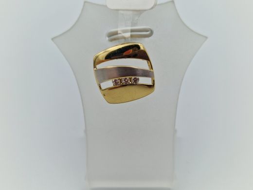 Zelta kulons ar cirkoniju, 1.72 g