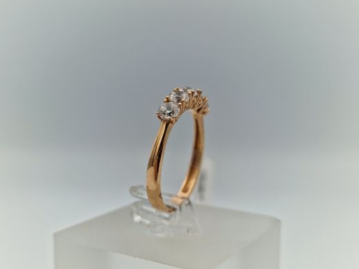 Zelta gredzens ar cirkoniju, 1.74 g, izm. 17