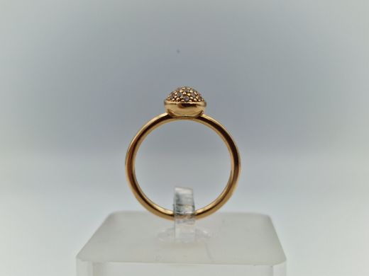 Zelta gredzens ar cirkoniju, 2.25 g, izm. 16