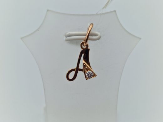 Золотой кулон с цирконом, 0.55 г