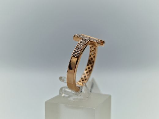 Zelta gredzens ar cirkoniju, 2.48 g, izm. 17.5