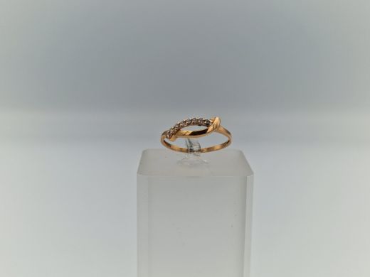 Zelta gredzens ar cirkoniju, 1.37 g, izm. 17.5