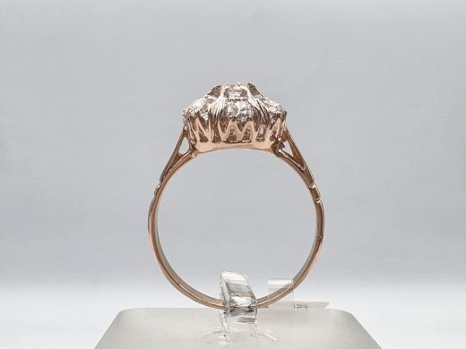 Золотое кольцо с цирконом, 2.83 г, разм. 19