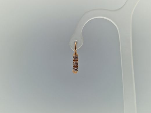 Zelta auskari ar cirkoniju, 1.72 g