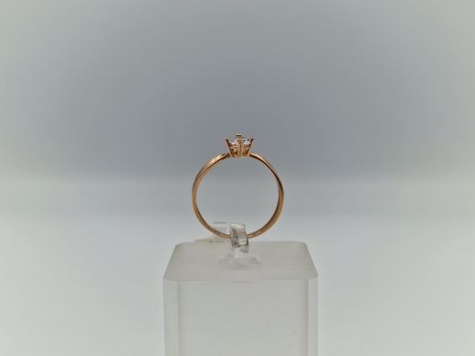 Zelta gredzens ar cirkoniju, 1.52 g, izm. 18