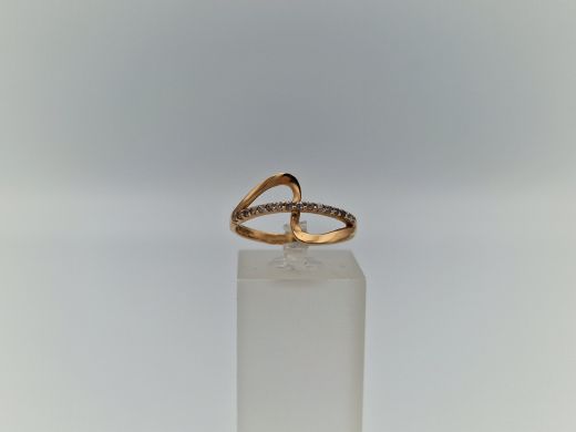 Zelta gredzens ar cirkoniju, 1.51 g, izm. 15.5