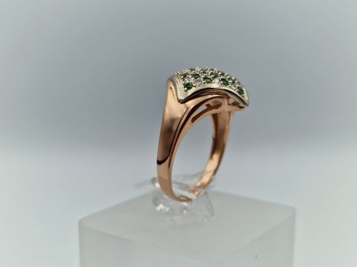 Zelta gredzens ar cirkoniju, 4.4 g, izm. 18