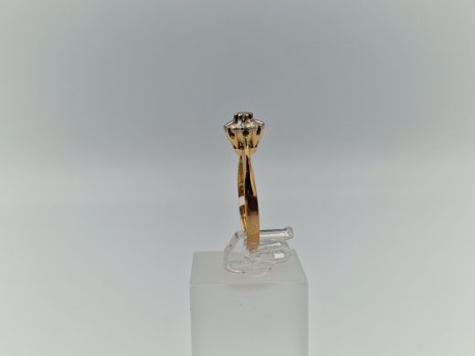 Zelta gredzens ar briljantu, 2.75 g, izm. 16.5