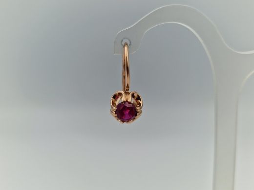 Золотые серьги с кораллом, 3.21 г