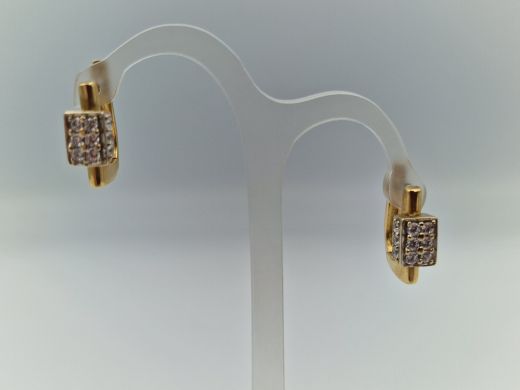Zelta auskari ar cirkoniju, 6.11 g