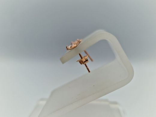 Zelta auskari ar cirkoniju, 0.38 g