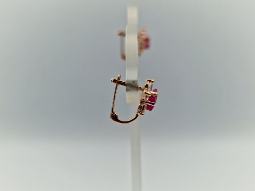 Золотые серьги с цирконом, 1.74 г