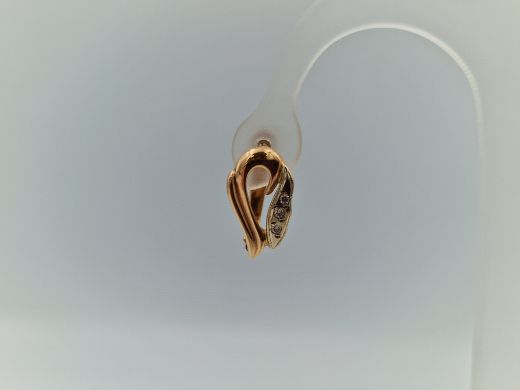 Zelta auskari ar cirkoniju, 3.41 g