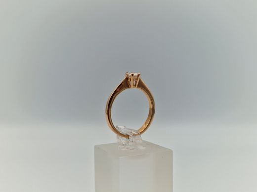 Zelta gredzens ar cirkoniju, 2.15 g, izm. 16