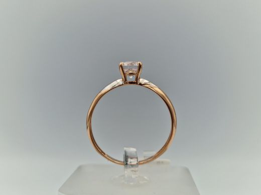 Zelta gredzens ar cirkoniju, 1.66 g, izm. 19