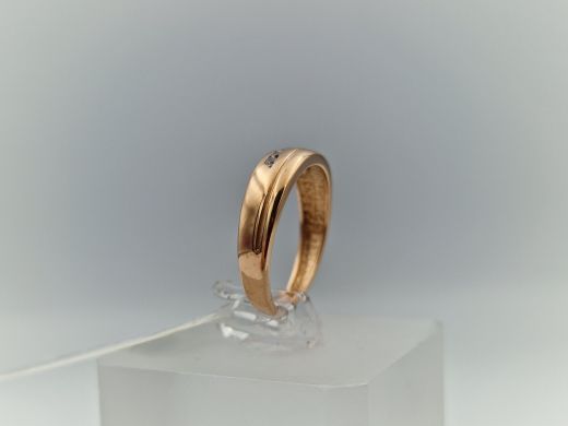 Zelta gredzens ar cirkoniju, 2.46 g, izm. 16