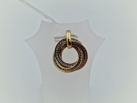 Zelta kulons ar cirkoniju, 2.12 g