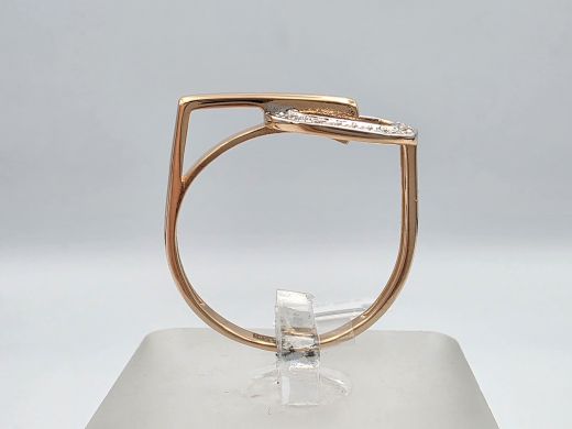 Zelta gredzens ar cirkoniju, 2.24 g, izm. 19.5